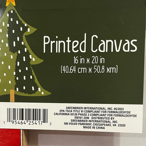 New “Merry & Bright” Gnome Printed Canvas Was Art 16 in x 20 in - Picture 7 of 10